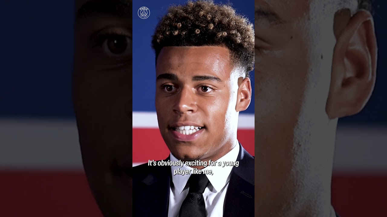 🎙️ Désiré Doué's first words as a Parisian 🔴🔵 #WelcomeDoué #Doué