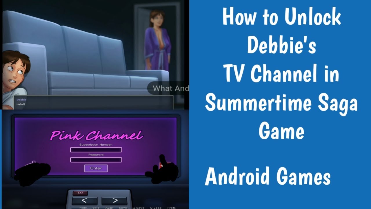 how unlock Debbie's pink channel in Summertime Saga Game