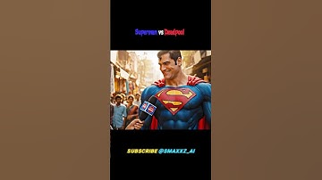 Superman vs Deadpool 🤣 ll #ai #funny #marvel #aiinterviews #funny #shorts #superman #deadpool