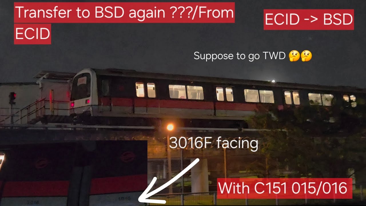 (Suppose to be TWD...)[SMRT] C151 015/016 NSL arriving and entering Bishan Depot 
