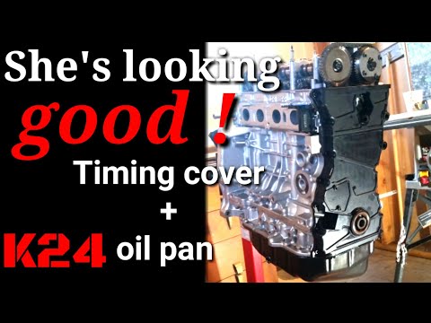 Skunk 2 timing cover / ktuned oil pan install