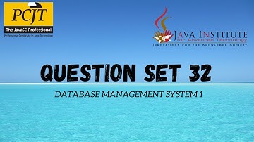 Question Set 32 | Database Management System | Java Institute