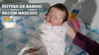 ROTINA DE BANHO DE BEBÊ REBORN RECÉM-NASCIDO COM A AURORA!