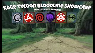 Top Kage Tycoon Bloodlines: The Ultimate Ranking(old)