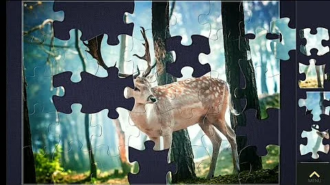 Magic Jigsaw Puzzles: Fallow deer in a forest Gameplay
