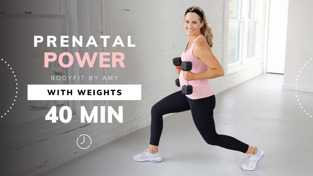 40-Minute Prenatal Power - Home Workout with Weights for any Trimester