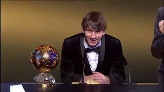 Lionel Messi - All Ballon D'or Awards -  |2009 2012|