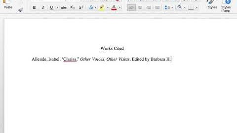 MLA Works Cited Book Entry  Anthology