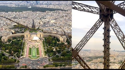 Eiffel Tower Elevator Ride with top view 4K high definition!! [HD]