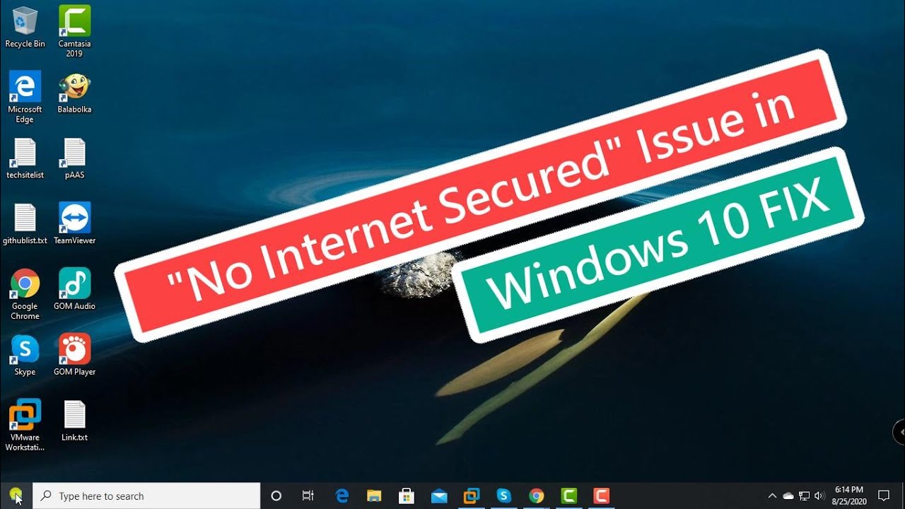 Windows 10 No Internet Secured Fix