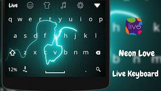 Neon Love Theme for Live Keyboard screenshot 3