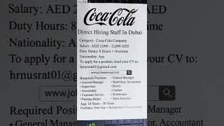 Coca‑Cola UAE Jobs 2025 | Sales & Logistics Careers | Apply via Job Wave UAE #jobwaveuae