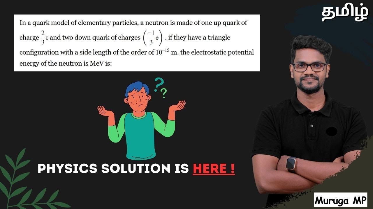 In a quark model of elementary particles, a neutron is made of one up quark of charge ⅔​ε and two do