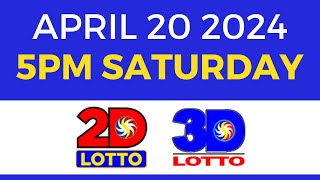 5pm Result Today April 20 2024 PCSO Lotto