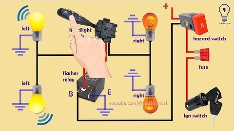Indicator wiring diagram | how to connection indicator flasher | clignotants voiture