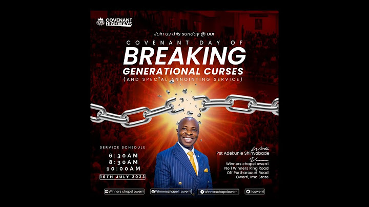 COVENANT DAY OF BREAKING GENERATIONAL CURSES SERVICE | 16TH JULY 2023 | WINNERS CHAPEL OWERRI
