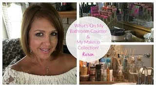 What's on Karen's Bathroom Counter \& her Makeup Collection | The2Orchids