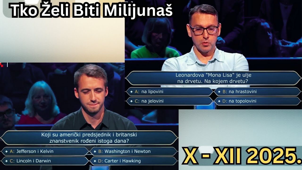 NAJBOLJI Natjecatelji Kviza Tko Želi Biti Milijunaš (Oct - Dec)