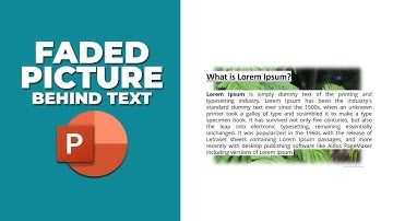 how to put a faded picture behind text in PowerPoint
