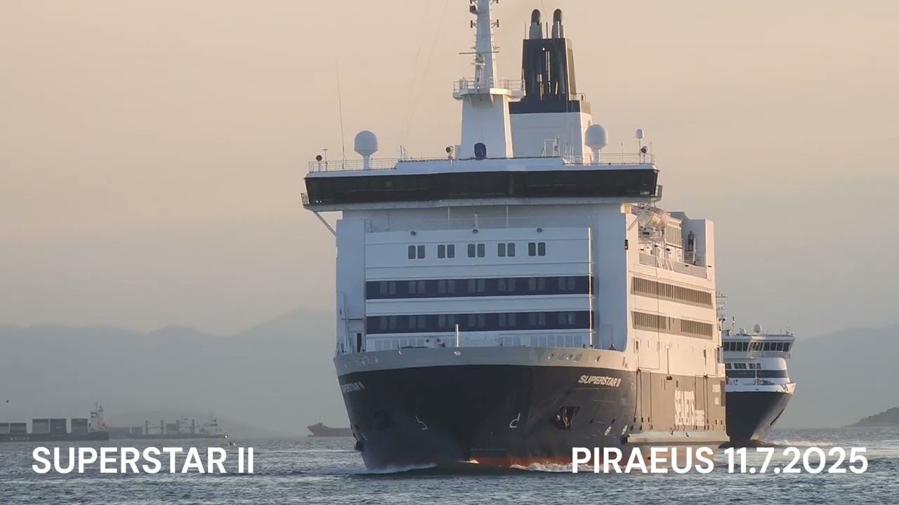 SUPERSTAR II evening arrival at Piraeus Port