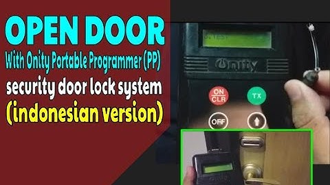 OPEN DOOR With Onity Portable Programmer (PP) security door lock system