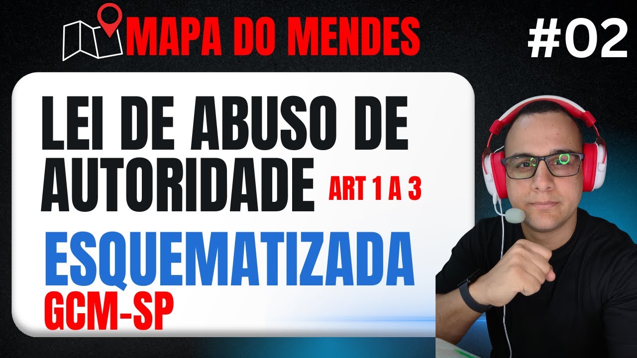 #02 LEI DE ABUSO DE AUTORIDADE 2026 ESQUEMATIZADA GCM-SP (MAPA DO MENDES) #gcmsp #abusodeautoridade