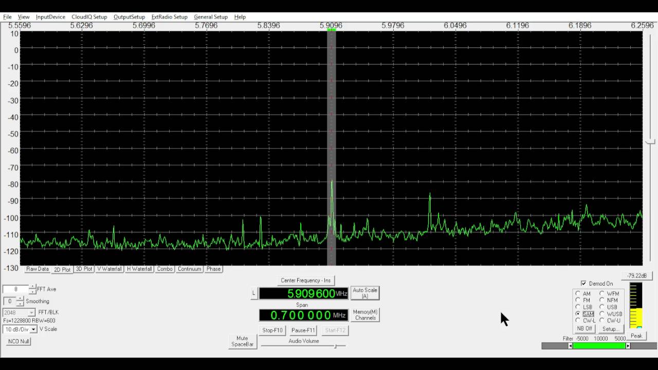 RFspace Cloud-IQ SDR ,Radio Japan International   SpectraVue ini 10 6 2016 11 31 02 PM