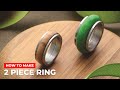 How to make a 2 piece ring on a woodturning lathe