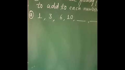 Class 3 Play with patterns Numbers Growing patterns part 1