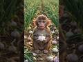 🌶️ Baby Monkey’s Sweet Chili Harvest Adventure 🐵 | Funny Farm Vlog #45 #shorts