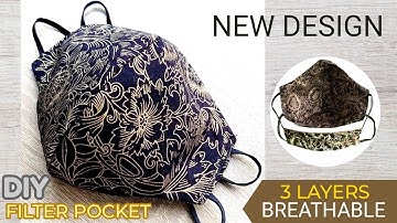 New design face mask with filter pocket | very easy face mask | Head strap face mask sewing tutorial