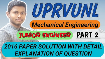 Part 2 | UPRVUNL JE Last year paper | UPRVUNL Mechanical JE Last Year Paper Solution | UPRVUNL JE |