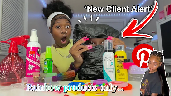Doing my mannequin thick hair only using rainbow products *new client* 