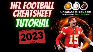 NFL CheatSheet - Week 1 - Walk through and mini tutorial!
