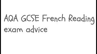 AQA GCSE French Reading Exam Key Phrases