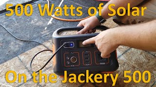 500 Watts of Solar on Jackery 500 Solar Generator