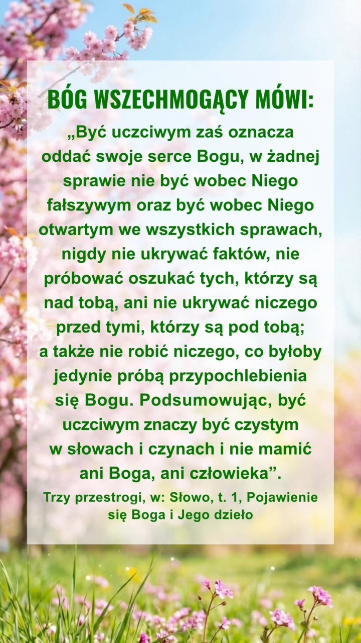 Wycisz się przed obliczem Boga, Czytaj Jego słowa