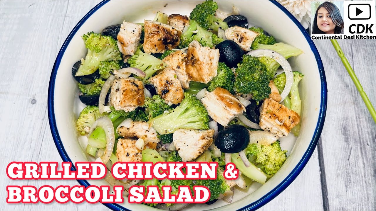 GRILLED CHICKEN AND BROCCOLI SALAD Keto Broccoli Chicken Salad Low Carb Meal For Weight Loss