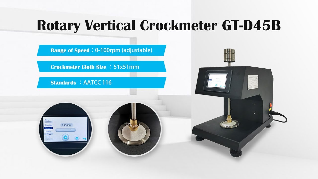 Electronic AATCC Rotary Vertical Crockmeter GT-D45B