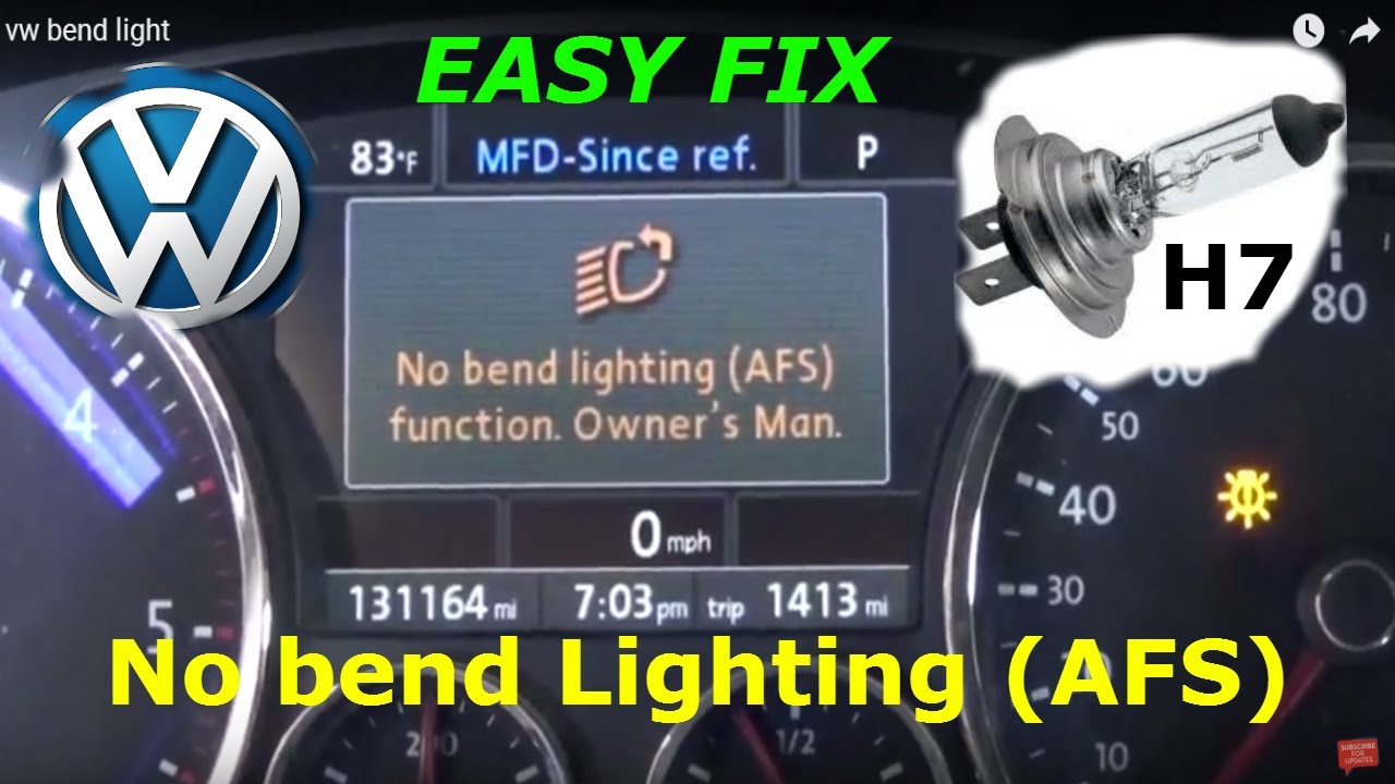 I Cant see around corners? VW No bend lighting function. Quick Check and - YouTube