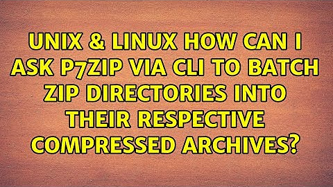 How can I ask p7zip via CLI to batch zip directories into their respective compressed archives?