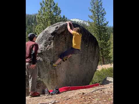 Beta Video for climb Hollow Flake v3, Lake Tahoe