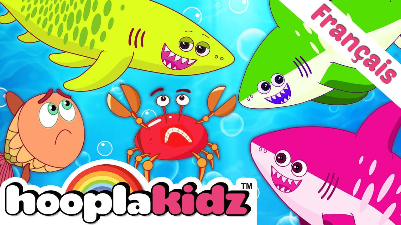 ⁣Shark Song (French) | Apprendre Les Couleurs Avec Des Requins Et Plus Chansons| HooplaKidz Franҫais