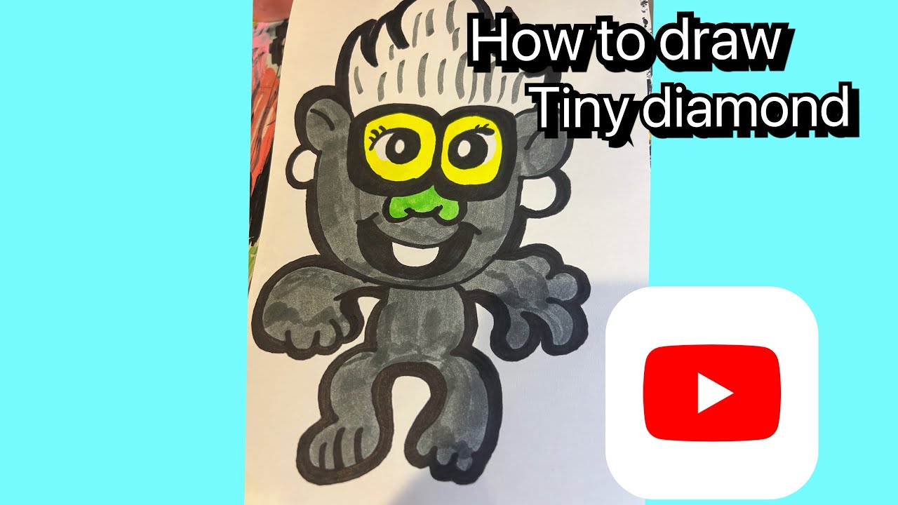 How to draw tiny diamond from trolls band together (easy)