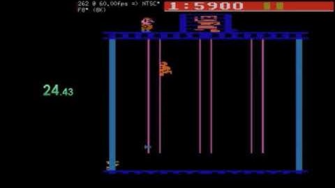 Donkey Kong Jr. (Atari 2600) Loop 1 Speedrun 1:01 (WR)