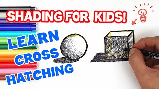 SHADING FOR KIDS! (CROSS HATCHING TECHNIQUE ART LESSON)