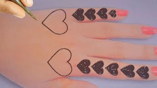 New Easy Heart Mehndi Design - Simple Mehndi Design - Latest Mehendi Design Front Hand