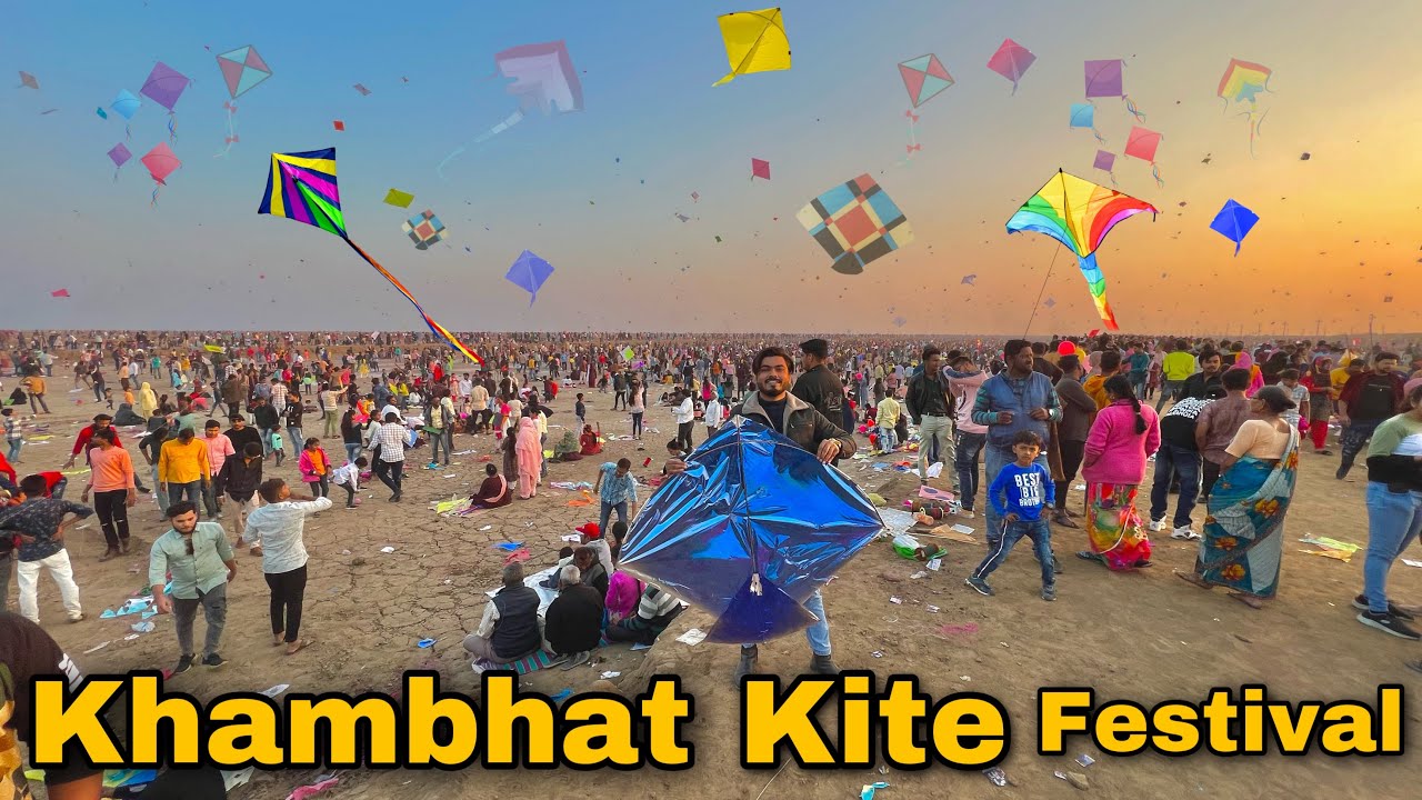 Khambhat Kite festival | Biggest In the world | Kite flying, Kite surfing, kite cutting |@Sezu vlogs
