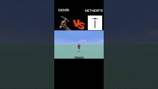 VERİMLİLİK 4 İRON VS NETHERİTE PİCKAXE #minecraft