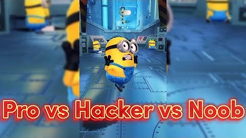 Minion Rush Pro vs Hacker vs Noob